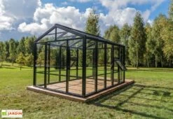 Serre De Jardin En Bois Et Verre Trempé – Myosotis -Solid || Axi || EXIT TOYS Soldes Boutique serre jardin bois verre trempe stali 14m2