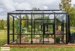 Serre De Jardin En Bois Et Verre Trempé – Myosotis -Solid || Axi || EXIT TOYS Soldes Boutique serre jardin bois verre trempe stali 9m2