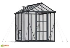 Serre De Jardin En Aluminium Et Polycarbonate Glory 4,7 M² - Grise -Solid || Axi || EXIT TOYS Soldes Boutique serre jardin glory palram canopia 5m2