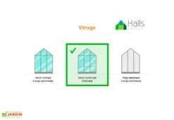 Halls Serre De Jardin En Aluminium Et Verre Horticole Popular 106 (6,2 M²) -Solid || Axi || EXIT TOYS Soldes Boutique serre jardin halls verre horticole carreaux 2