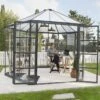 Serre De Jardin Hexagonale Aluminium/polycarbonate Oasis 8 M² - Grise -Solid || Axi || EXIT TOYS Soldes Boutique serre jardin hexagonale polycarbonate bureau palram