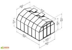 Serre De Jardin Polycarbonate Et PVC 4 X 2,5 M – Hobby Gardener 8x12 -Solid || Axi || EXIT TOYS Soldes Boutique serre jardin palram canopia hobby gardener 8x12 2