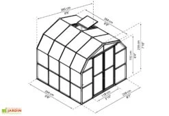 Serre De Jardin Polycarbonate Et PVC 2,5 X 2,5 M – Grand Gardener 8x8 -Solid || Axi || EXIT TOYS Soldes Boutique serre jardin palram canopia hobby gardener transparent 8x8 2