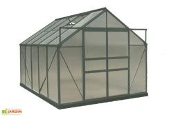 Serre De Jardin Polycarbonate 7,44m² Avec Base + 2 Lucarnes -Solid || Axi || EXIT TOYS Soldes Boutique serre jardin polycarbonate 244x305cm