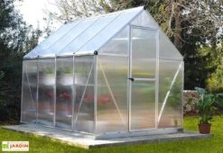 Serre De Jardin Grise Polycarbonate Aluminium 2,5 X 2 M – Mythos 6x8 -Solid || Axi || EXIT TOYS Soldes Boutique serre jardin polycarbonate aluminium gris mythos palram 2x2m 3