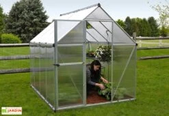 Serre De Jardin Grise Polycarbonate Aluminium 2,5 X 2 M – Mythos 6x8 -Solid || Axi || EXIT TOYS Soldes Boutique serre jardin polycarbonate aluminium gris mythos palram 2x2m 5