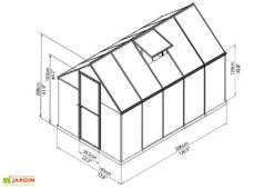 Serre De Jardin Grise Polycarbonate Aluminium 3 X 2 M – Mythos 6x10 -Solid || Axi || EXIT TOYS Soldes Boutique serre jardin polycarbonate aluminium gris mythos palram 3x2m