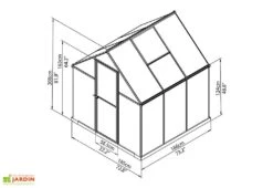 Serre De Jardin Grise Polycarbonate Aluminium 2 X 2 M – Mythos 6x6 -Solid || Axi || EXIT TOYS Soldes Boutique serre jardin polycarbonate aluminium grise 2m mythos 6x6 palram 3