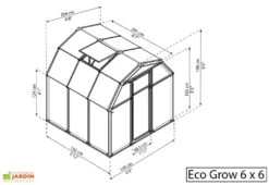 Serre De Jardin Verte Polycarbonate Et PVC – Eco Grow -Solid || Axi || EXIT TOYS Soldes Boutique serre jardin polycarbonate palram ecogrow 6x6 1 1