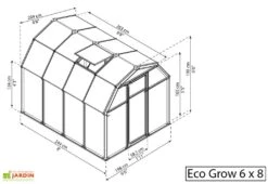 Serre De Jardin Verte Polycarbonate Et PVC – Eco Grow -Solid || Axi || EXIT TOYS Soldes Boutique serre jardin polycarbonate palram ecogrow 6x8 1 1