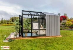 Serre De Jardin En Bois Et Verre Trempé Avec Panneaux Occultants – Jasmin -Solid || Axi || EXIT TOYS Soldes Boutique serre jardin stali design 05