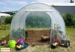 Serre Tunnel Richel En Polyéthylène 2 X 180 µ - 1 Porte Zippée (9 M²) -Solid || Axi || EXIT TOYS Soldes Boutique serre jardin tunnel polyethylene 1 porte 9 m2