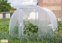 Serre Tunnel Tonneau En Polyéthylène 13,5 M² - Jardinière 4,5 X 3 M