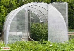 Serre Tunnel Tonneau En Polyéthylène 12 M² - Jardinière 4 X 3 M
