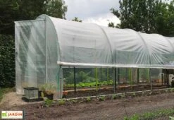 Serre Tunnel Tonneau En Polyéthylène 24 M² - Jardinière 8 X 3 M