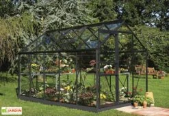 Halls Serre De Jardin En Aluminium Et Verre Horticole Popular 106 (6,2 M²) -Solid || Axi || EXIT TOYS Soldes Boutique serre verre horticole structure alu noir