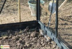 Serre De Jardin En Verre Trempé Grise Avec Base 4,65 M² -Solid || Axi || EXIT TOYS Soldes Boutique serre verre trempe aluminium 6 1
