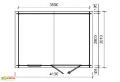 Abri De Jardin En Bois D’épicéa Brut 11,8 M² - Benny -Solid || Axi || EXIT TOYS Soldes Boutique sol plan benny abri jardin bois