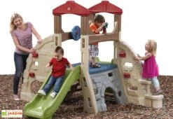 Step2 Mur D’Escalade Pour Enfants – Alpine Ridge, Climber And Slide -Solid || Axi || EXIT TOYS Soldes Boutique structure mur escalade glisse alpine enfants 254x235x180cm 2