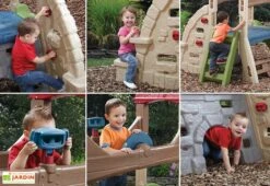 Step2 Mur D’Escalade Pour Enfants – Alpine Ridge, Climber And Slide -Solid || Axi || EXIT TOYS Soldes Boutique structure mur escalade glisse alpine enfants 254x235x180cm 4