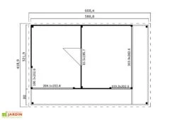 Studio De Jardin En Bois 23,7 M² Ep. 44 Mm – Doméo 3 V2 Plus + Terrasse -Solid || Axi || EXIT TOYS Soldes Boutique studio jardin habitable bois domeo 3 plus 24m2 plan