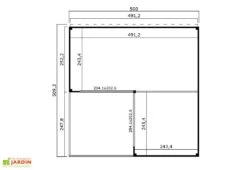 Studio De Jardin En Bois 25 M² Ep. 44 Mm – Doméo 6 Plus + Terrasse -Solid || Axi || EXIT TOYS Soldes Boutique studio jardin habitable bois domeo 6 plus v2 25m2 plan