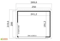 Bureau De Jardin En Bois 5 M² Ep. 44 Mm – Doméo Mini Plus -Solid || Axi || EXIT TOYS Soldes Boutique studio jardin habitable bois domeo mini 6m2 plan