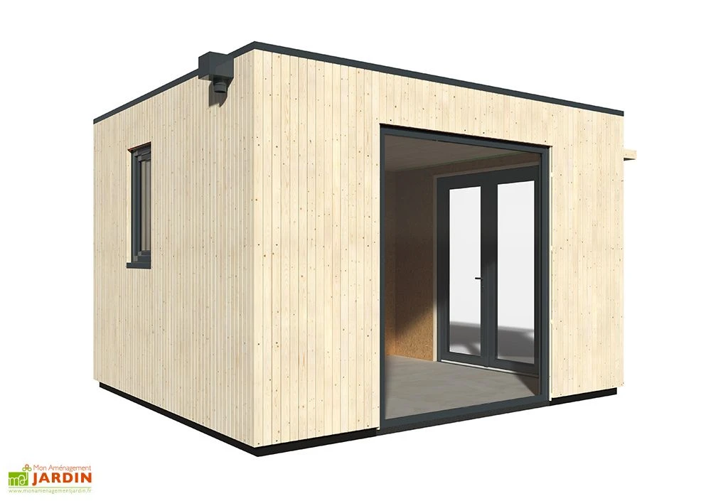 Studio De Jardin Modulable En Bois De Sapin Brut Como 13 M² 6 Studio De Jardin Modulable En Bois De Sapin Brut Como 13 M² – Image 4