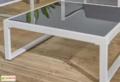 Salon De Jardin 5 Places En Aluminium - Lima -Solid || Axi || EXIT TOYS Soldes Boutique table basse jardin alu blanc lima