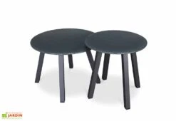 Salon De Jardin 4 Places En Aluminium Et Résine Tressée Agadir -Solid || Axi || EXIT TOYS Soldes Boutique table basse salon jardin aluminium resine tressee agadir