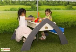 Axi Table De Pique-Nique Eau Et Sable Delta + Parasol 10 Axi Table De Pique-Nique Eau Et Sable Delta + Parasol -Solid || Axi || EXIT TOYS Soldes Boutique table bois pique nique enfants eau sable parasol 5