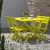 Table De Jardin Pliante Marius 140x80 -Solid || Axi || EXIT TOYS Soldes Boutique table de jardin 4 personnes aluminium jaune