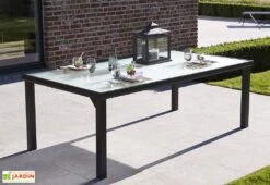 Salon De Jardin BlackSun En Alu Et Verre Trempé : Table + 8 Fauteuils -Solid || Axi || EXIT TOYS Soldes Boutique table de jardin blacksun 8 anis