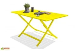 Table De Jardin Pliante Marius 140x80 -Solid || Axi || EXIT TOYS Soldes Boutique table de jardin jaune 4 personnes aluminium