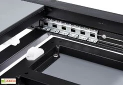 Salon De Jardin HPL Star : Table Extensible + 8 Fauteuils + 4 Chaises -Solid || Axi || EXIT TOYS Soldes Boutique table extensible aluminium bali noir systeme coulissant 1