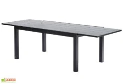 Salon De Jardin HPL Star Noir : Table Extensible Alu + 6 Fauteuils -Solid || Axi || EXIT TOYS Soldes Boutique table extensible hpl salon de jardin aluminium noir