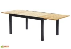Salon De Jardin Bali Aluminium Et Teck : Table Extensible + 6 Fauteuils -Solid || Axi || EXIT TOYS Soldes Boutique table extensible salon de jardin aluminium teck noir
