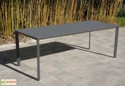 Salon De Jardin : 1 Table Aluminium 200 X 90 Cm + 8 Fauteuils – Dock -Solid || Axi || EXIT TOYS Soldes Boutique table jardin alu anthracite ezpeleta 200cm