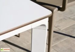 Salon De Jardin : 1 Table 160 X 90 Cm + 4 Chaises + 2 Fauteuils – Town -Solid || Axi || EXIT TOYS Soldes Boutique table jardin alu blanche 160x90 meet 1 1