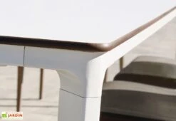 Salon De Jardin : 1 Table Aluminium 120 X 80 Cm + 4 Chaises – Hall -Solid || Axi || EXIT TOYS Soldes Boutique table jardin alu blanche ezpeleta 1