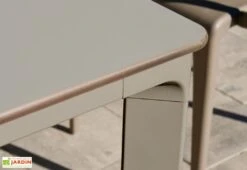 Salon De Jardin : 1 Table Aluminium 120 X 80 Cm + 4 Chaises – Hall -Solid || Axi || EXIT TOYS Soldes Boutique table jardin alu taupe ezpeleta 1