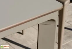 Salon De Jardin : 1 Table Aluminium 200 X 90 Cm Taupe + 8 Fauteuils – Fado -Solid || Axi || EXIT TOYS Soldes Boutique table jardin aluminium plateau hpl taupe