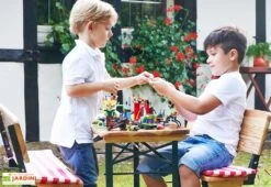 Pinolino Table De Jardin Pour Enfant Pliable + Bancs Et Dossiers (6 Places) -Solid || Axi || EXIT TOYS Soldes Boutique table jardin bois enfant pinolino