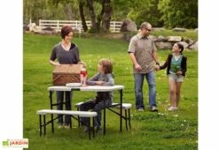 Table De Camping + 2 Bancs En PEHD Lifetime (107x 61x71cm) -Solid || Axi || EXIT TOYS Soldes Boutique table jardin resine pliante 80352 5