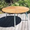 Table De Jardin Ronde En Bois De Teck Et Métal Ubud - Ø 150 Cm -Solid || Axi || EXIT TOYS Soldes Boutique table jardin ronde bois teck metal