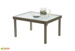 Table De Jardin Extensible En Verre Et Alu - Modulo 135/270 Cm -Solid || Axi || EXIT TOYS Soldes Boutique table modulo 135 270 taupe 1