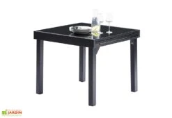 Table De Jardin Extensible Modulo 90x90/180x72cm (l,l,h) 4 Coloris -Solid || Axi || EXIT TOYS Soldes Boutique table modulo gris anthracite extensible 90 180cm 1