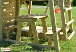 Aire De Jeux En Bois Brut Portique Balançoire Et Toboggan – 7,8 M² -Solid || Axi || EXIT TOYS Soldes Boutique table pique nique aire jeux bois