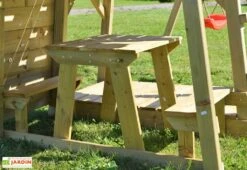 Aire De Jeux En Bois Brut Portique Balançoires Et Toboggan – 9,5 M² -Solid || Axi || EXIT TOYS Soldes Boutique table pique nique aire jeux exterieure
