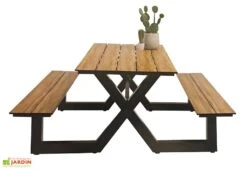Table De Pique-Nique En Aluminium Vancouver 174 X 210 Cm -Solid || Axi || EXIT TOYS Soldes Boutique table pique nique aluminium vancouver 152 210 cm 1